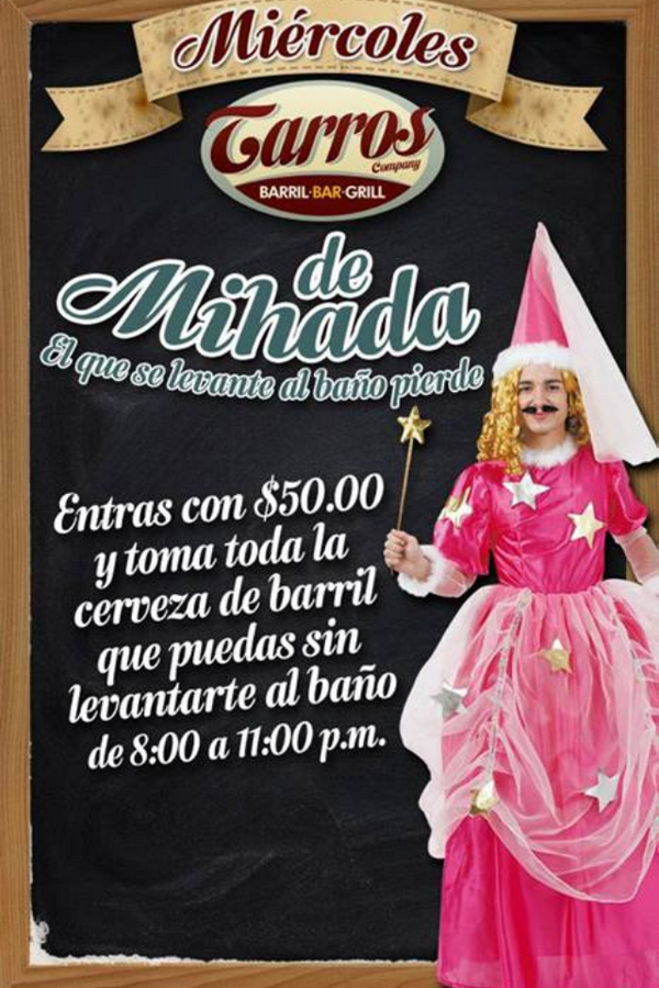 TarrosCompany's tweet photo. Miércoles de MiHada, esa promo sigue y seguirá! Los esperamos!! http://t.co/bZdWYRhmoJ