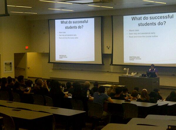 g_finnie's tweet photo. Learning about being successful students at International #studentlife101 w Prof. Saini @uWaterloo @uwaterloolife http://t.co/jQSXCxisbI