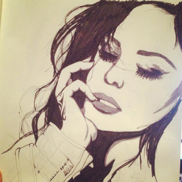 maisiemiranda's tweet image. Cheryl cole sketch might finish tomorrow  @CherylCole #Sketch #TwoPens #drawing