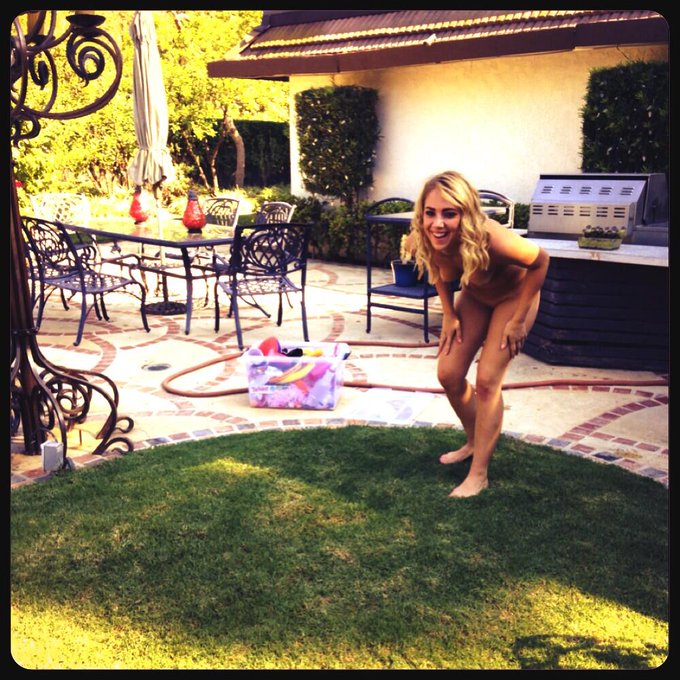 Shots from a shoot last Thursday, 2 days before the accident. Typical Sadie running around naked. http://t