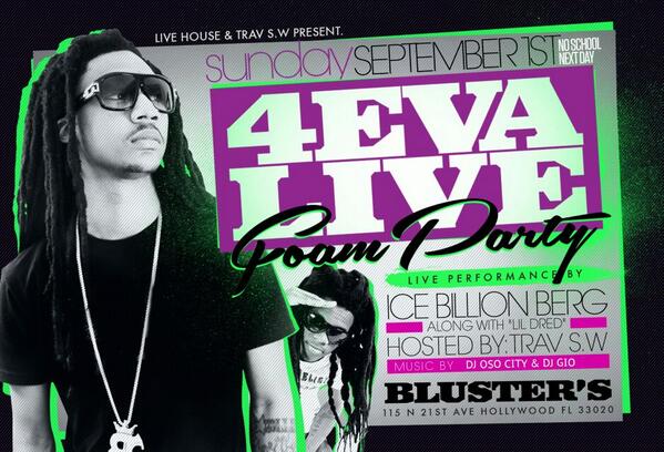 HeadCoach305's tweet image. Sun. SEPT.1st  @iceberg305 BIG FOAM PARTY we turnin #Blusters into the #LiveHouse everybody welcome #TooEasy