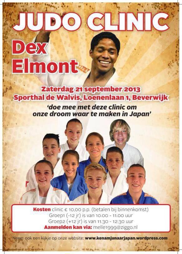 Een #judoclinic van de wereldtopper <a href="/DexElmont/">Dex Elmont</a> 21sept in #Beverwijk. Meld je nu aan!!