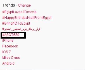 iAlyy's tweet image. As usual #ASOT630 is top trending in Egypt&amp;lt;3.