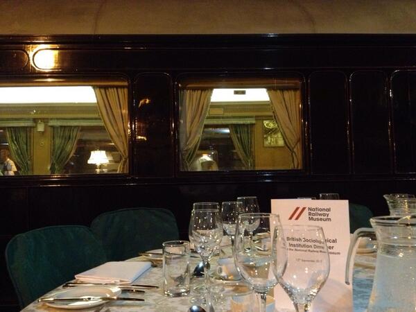 NMKriznik's tweet image. Dinner with trains - amazing venue! #medsoc13