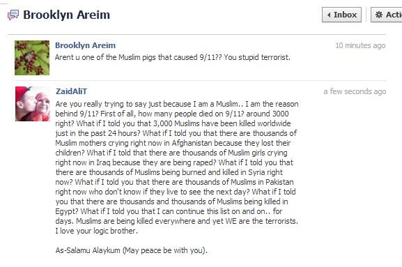 JustSGthings's tweet photo. Next time you talk shit about a Muslim,think twice. http://t.co/hqG39e0fIN