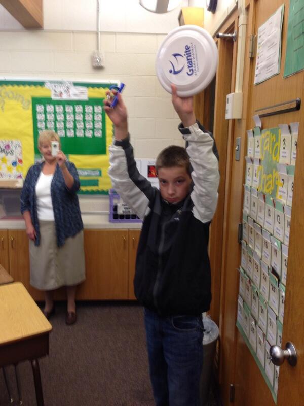 GraniteSchools's tweet image. Congrats to Christopher at #SpringLane elementary. His Dad @elanghe follows us on twitter so he gets a #prize