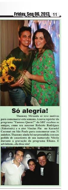 Bday de <a href="/ThammyReal/">Thammy Miranda</a>  foi destaque no jornal #BrazilianTimes de maior circulação entre a comunidade brasileira nos EUA
