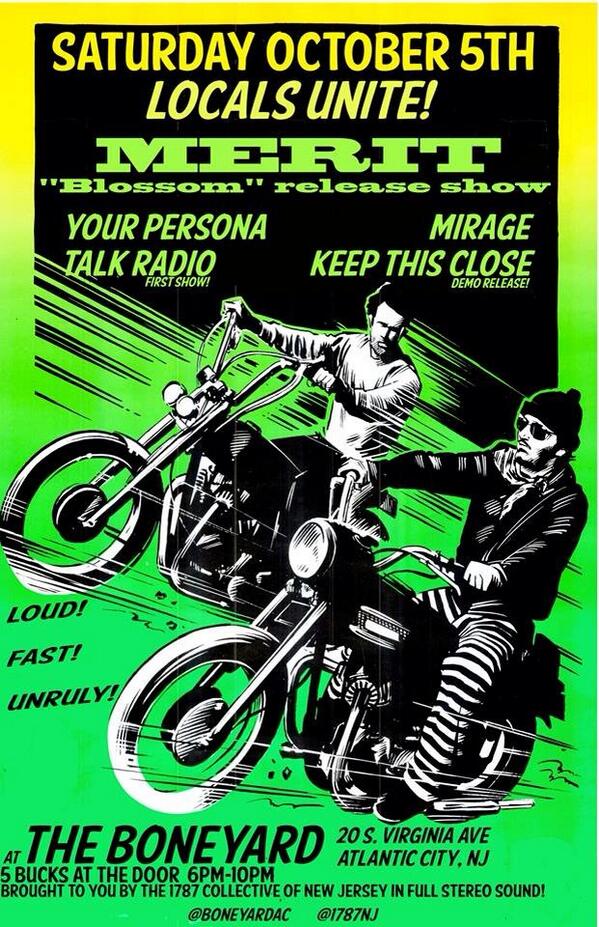 Can't wait for <a href="/Merit_Band/">light akins band</a>'s release show w/ <a href="/YPOfficial/">YesterdayParade</a> <a href="/mirage_tweets/">Mirage</a> @KeepThisCloseNJ &amp; <a href="/TalkRadioNJ/">talkradionj</a> #LOCALSUNITE