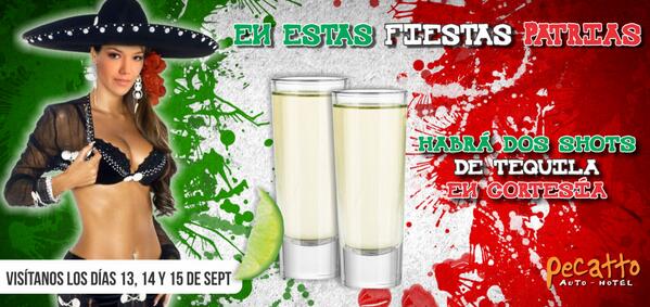 PecattoMotel's tweet photo. @CHIAPASVENDE Amigos tuiteros, hay promoción en @PecattoMotel para estas fiestas patrias #ExcelenteMartes http://t.co/Gv19rH30Ed