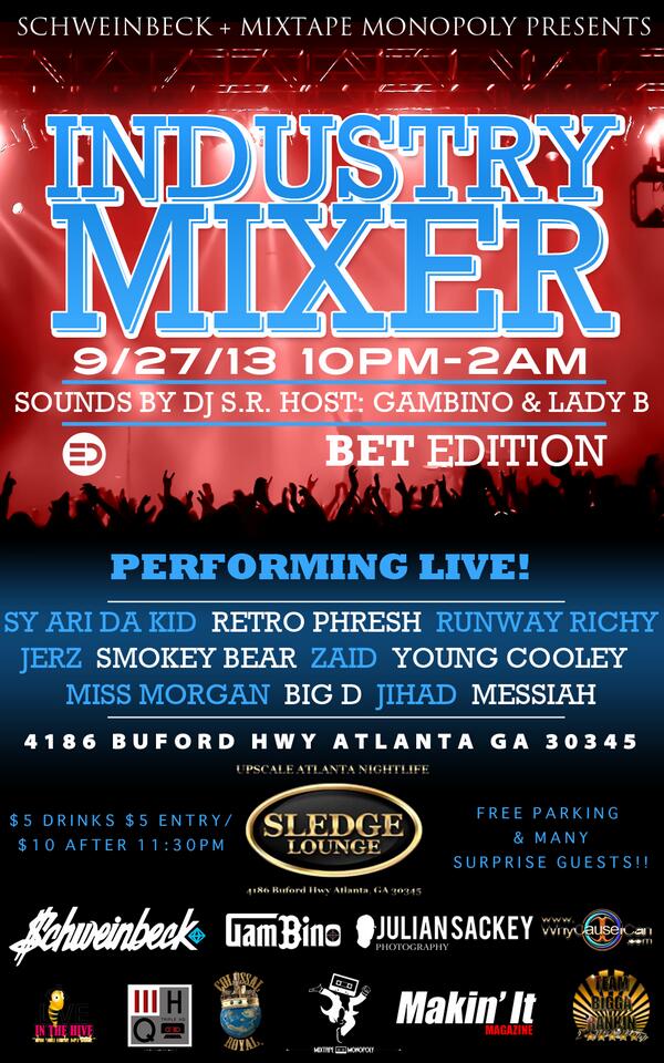 SyAriDaKidFAN's tweet photo. @SyAriDaKid will be LIVE at @Schweinbeck x #MixtapeMonopoly Industry Mixer (BET ed.) 9/27 at @TheSledgeLounge! http://t.co/JtH73Tkn7Y RT*