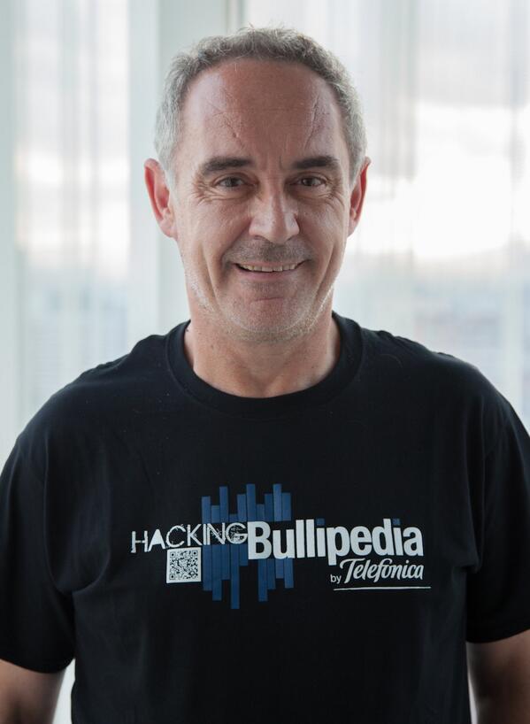 elBullifoundation (@elbulli_oficial) on Twitter photo RT <a href="/hackbullipedia/">HackingBullipedia</a>: Ferran Adrià with the <a href="/hackbullipedia/">HackingBullipedia</a> t-shirt!! We're all ready to Hack #Bullipedia!! And you?? RT <a href="/hackbullipedia/">HackingBullipedia</a>: Ferran Adrià with the <a href="/hackbullipedia/">HackingBullipedia</a> t-shirt!! We're all ready to Hack #Bullipedia!! And you??