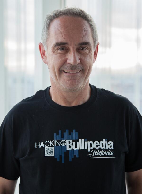 RT @hackbullipedia: Ferran Adrià with the @hackbullipedia t-shirt!! We're all ready to Hack #Bullipedia!! And you??