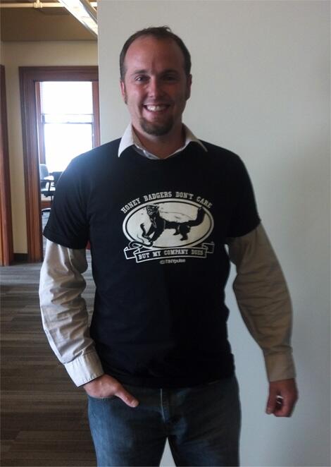 TINYpulse's tweet image. We love seeing our customers in their #TINYpulse shirts!  Honey badgers don&apos;t care, but they do! @tflash2612 @portent