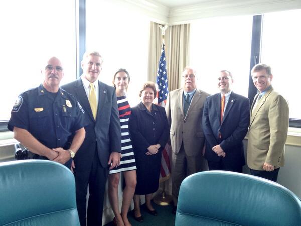 Secretary Decker and staff pose with members of the Virginia Port Authority <a href="/PortofVirginia/">The Port of Virginia</a>