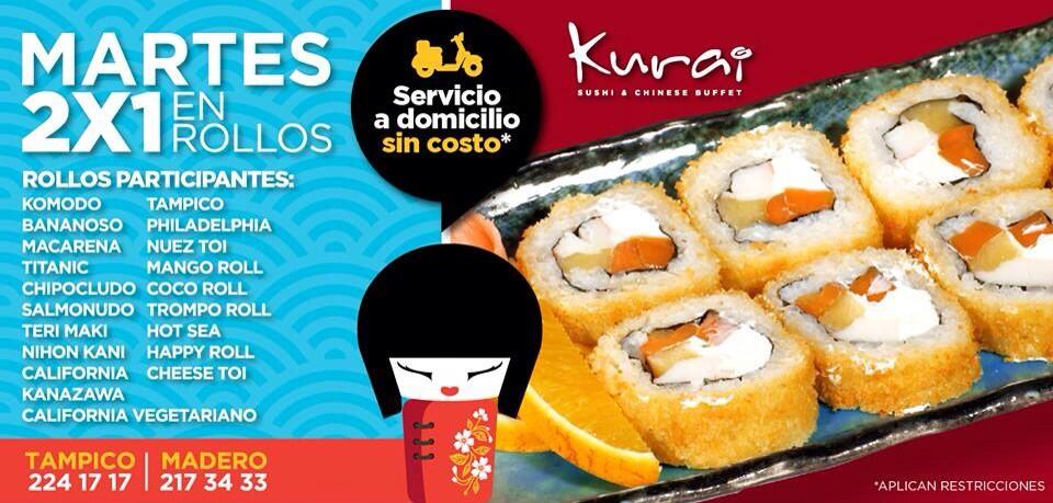Kurai Tampico On Twitter Hoy Es Martes De 2x1 Kurai Sushi