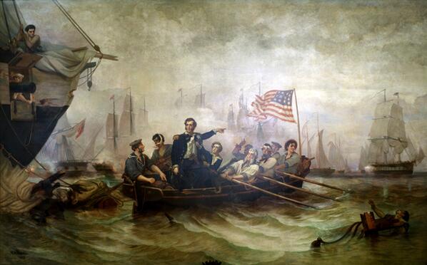 pastnow_'s tweet photo. With some crewmen, Oliver Hazard Perry rows through heavy gunfire to the Niagara.— September 10 1813 #Warof1812 http://t.co/foX0WEu9FR