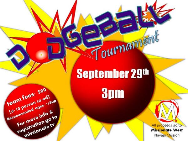 Missionate's tweet photo. Gather a team for a fun afternoon &amp; support #Navajomissions! #dodgeball #Missionatewest Register online missionate.tv http://t.co/REecTVAomD