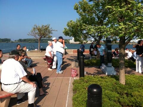 Perry200Erie's tweet photo. Some folks checking out the monument. #Perry200 http://t.co/b39phe84mC