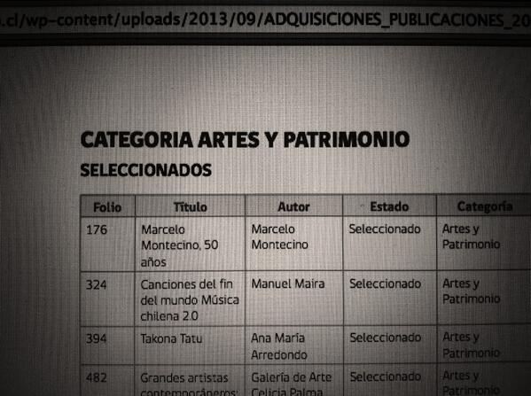 manuelmaira's tweet photo. mi querido libro @cancionesDFM fue seleccionado para estar en las bibliotecas públicas de chile. muy contento! http://t.co/dzse7hZL6E