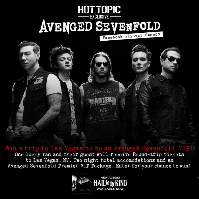 Hot Topic Win Trip To Las Vegas + Be An A7X VIP by