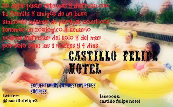 CastilloFelipe2's tweet photo. disfruta de este ambiente en familia en castillo felipe hotel http://t.co/6p2DSXEXL6