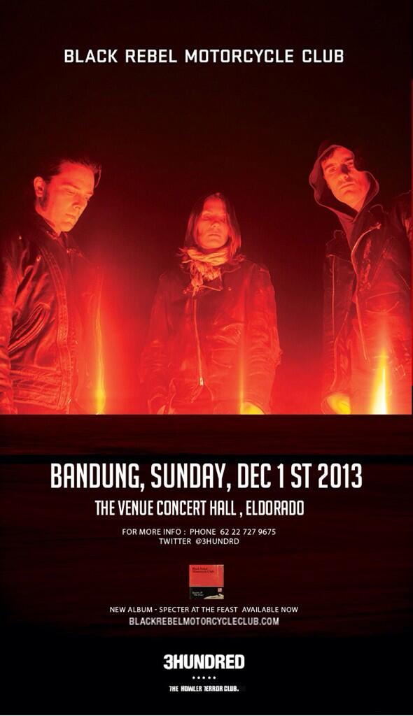 BRMC live at The Venue Concert Hall, Bandung. December 1st, 2013. Ticket info will be announced soon #BRMCinBDG