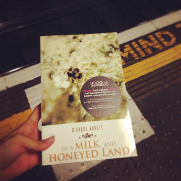 A copy of In a Milk and Honeyed Land being sent out