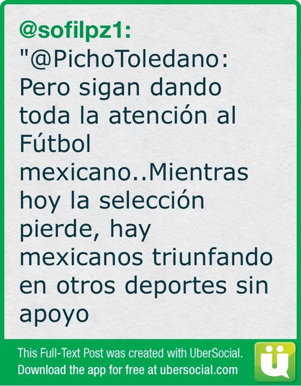 "<a href="/PichoToledano/">Picho Toledano</a>: Pero sigan dando toda la atención al Fútbol mexicano..Mientras hoy la selección (cont)