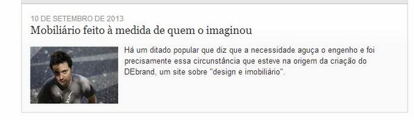 DEbranded is on today's "jornal de negocios" (Portuguese business newspaper) <a href="/JNegocios/">Jornal de Negócios</a>