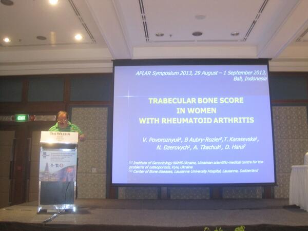 medimapsgroup's tweet photo. Hello, here is the presentation on #TBS by Professor Vladyslav Povoroznyuk (Ukraine) at the #APLAR Symposium in Bali. http://t.co/KiFFxfrxpz