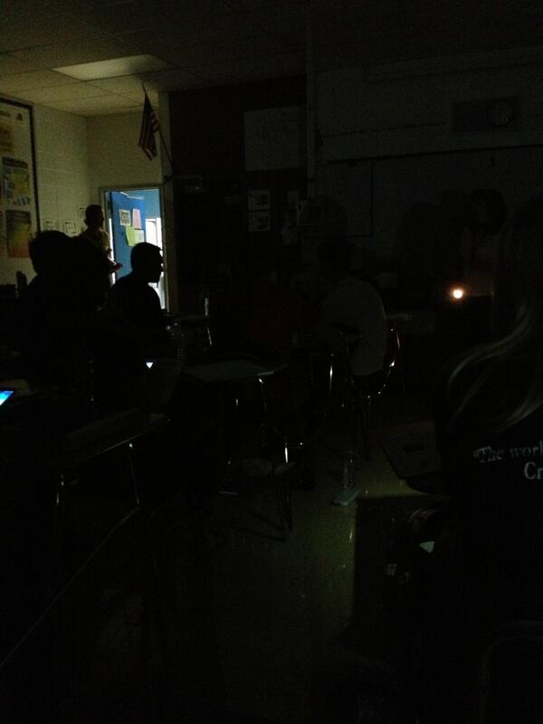 Got a fat power outage at VJA #ActionPackedDay