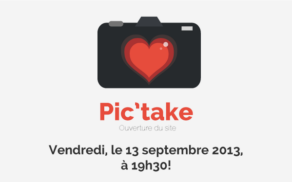 PictakeApp's tweet image. Ouverture de @PictakeApp cette fin de semaine! Profitez-en du temps qui reste pour en parler avec votre compagne/gnon