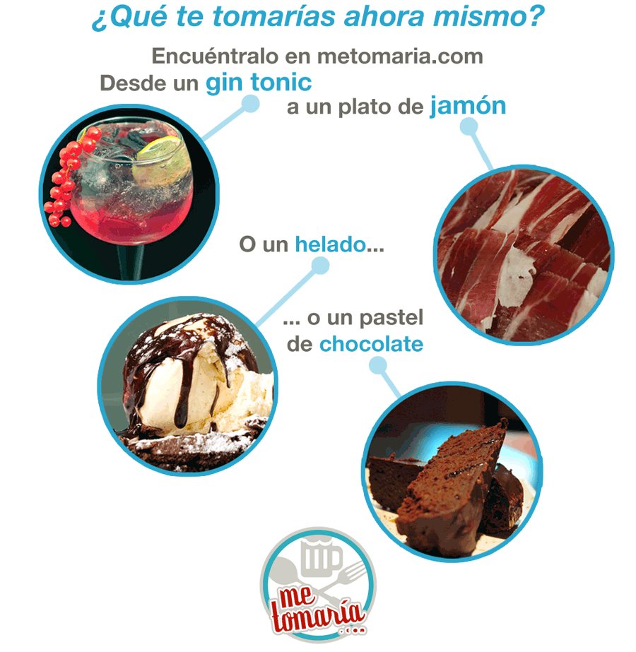 #Gastronomía Descubre dónde #comer y #beber en metomaria.com Desde un #gintonic a un plato de #jamón