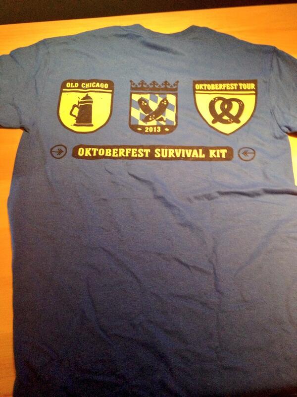 Today is the kick off party for the Oktoberfest Mini-tour. 8 beers gets you this T-shirt.