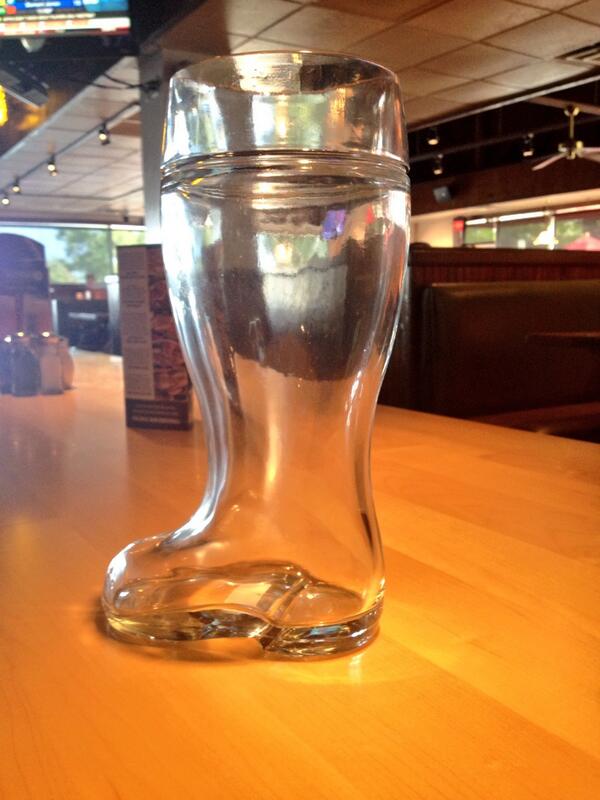 DAS BOOT! Only while supplies last, we are selling this glass boot for 25 dollars, comes filled w/ Warsteiner Dunkel