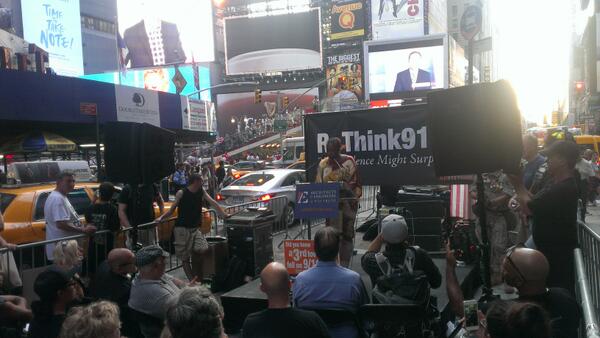 JeffPDurkin's tweet image. Cynthia McCkiney speaking now at the #ReThink911 press conf. in Times Square NYC