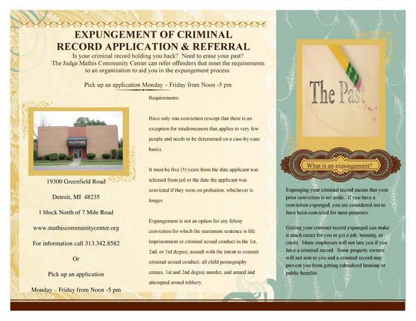 MathisCommCtr's tweet image. Expungement of Criminal Record Application &amp;amp; Referral @MathisCommCtr