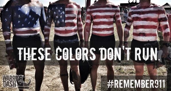 WarriorDash's tweet image. We stand UNITED in memory of that day. Thank you to all that have stood for these colors. #Remember911