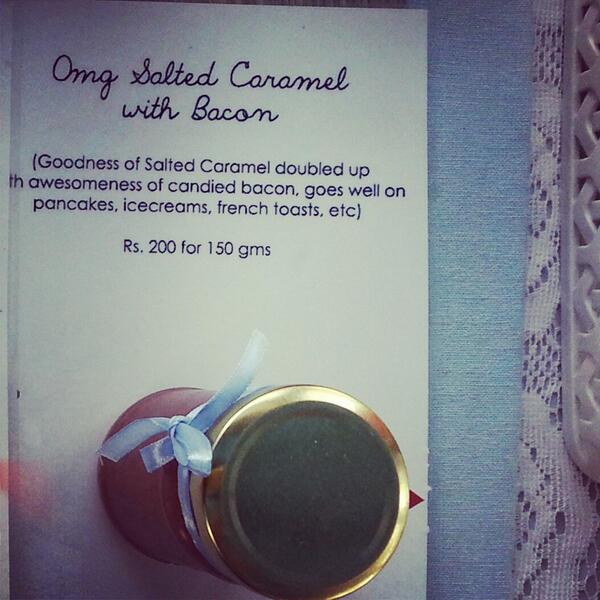 AmritaOfLife's tweet image. My experiment of Salted caramel sauce wit bacon was such a hit at the #BombayLocal I ended up with many orders (cont)