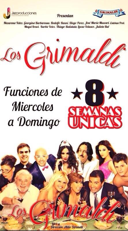 : LOS GRIMALDI, desd viernes 20 teatro Tabaris 8 unicas semanas cc <a href="/showsargentinos/">Shows Argentinos</a> <a href="/YoVoyalTeatro/">YO VOY AL TEATRO</a>