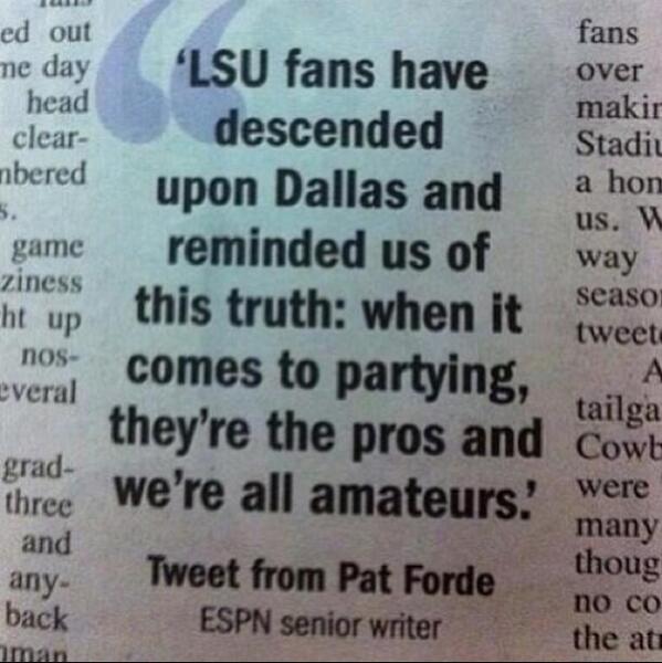 Pretty Much. #GEAUXTIGERS #LSU #GAMEDAY