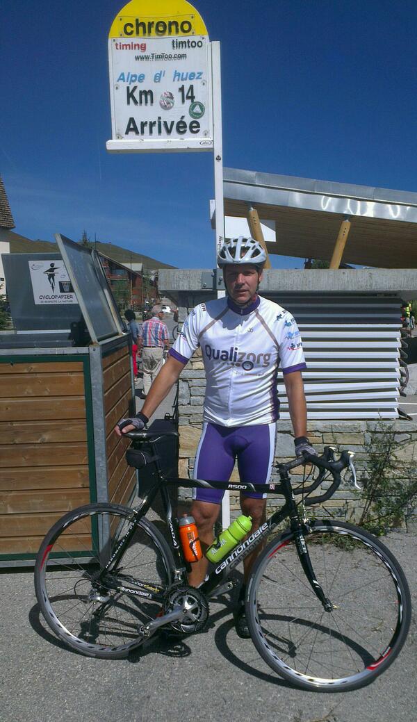 Met dank aan kledingsponsor Qualizorg... Heeft de pijn van het klimmen iets verzacht.#alpe d'huez
