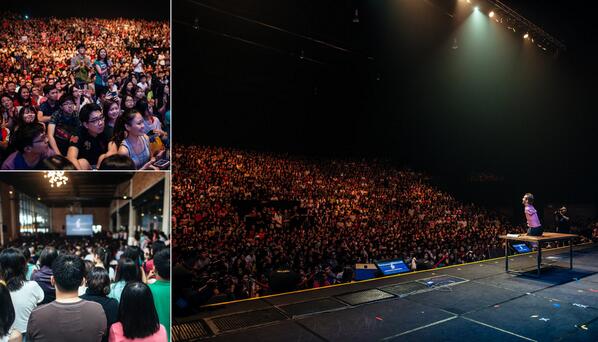 Yesterday we expected 5,000 people to show up at City Harvest Church. The attendance was over 9,500! Praise the Lord!