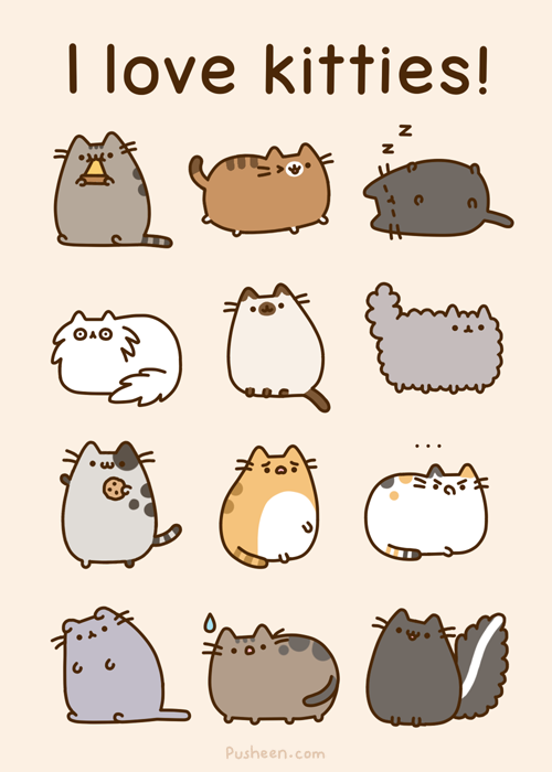 Pusheen the cat on Twitter: "I love kitties! http://t.co/zC2MVsRQur