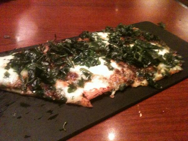 e_paton's tweet photo. Leftovers, spinach-cheese flatbread @JsPaton http://t.co/sm5v47oKvr