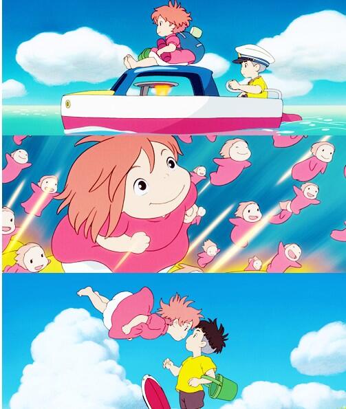 ジブリの森 Bot 崖の上のポニョ ポニョの名シーン集 T Co Ktbwizdujv