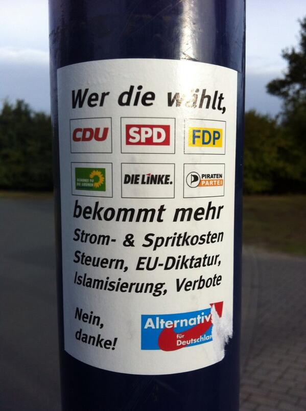 Sandra on X: Die #Afd- klebt komische Sticker in #Münster /o\   / X