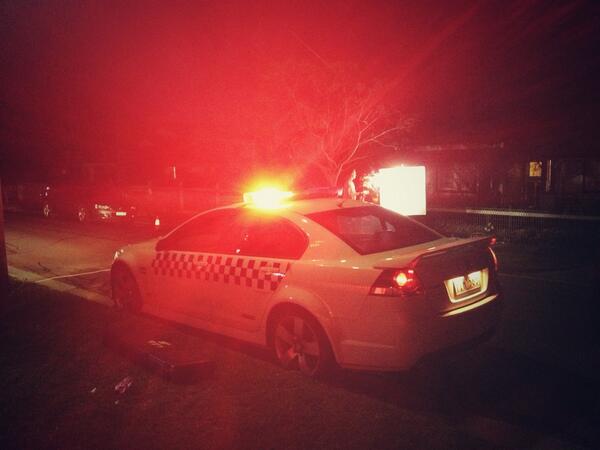 FeySmith's tweet photo. Last night's film shoot... Fake cop car with flashy lights #Awesomesauce #filmingtime http://t.co/CqY94r3LgW