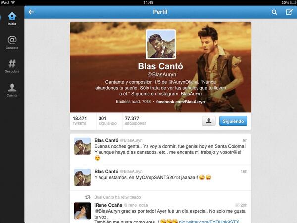 CFDaniA's tweet photo. Me encanta la biografía de @BlasAuryn http://t.co/pKj4Dg876e