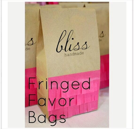 Fringed Favor Bags